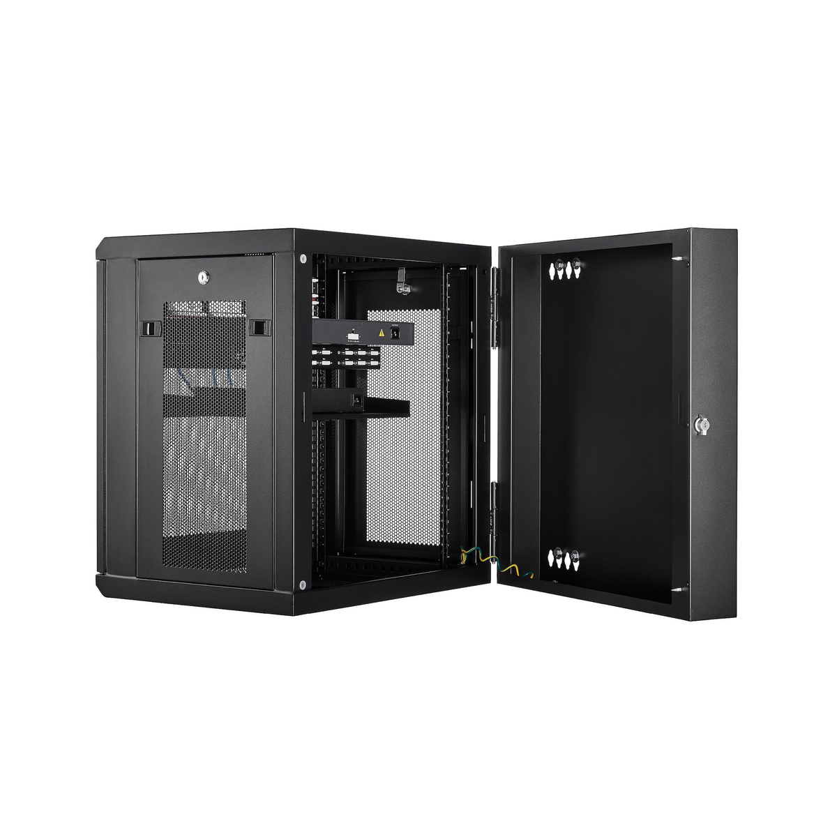 12U Wall Mount Rack Cabinet with Hinge