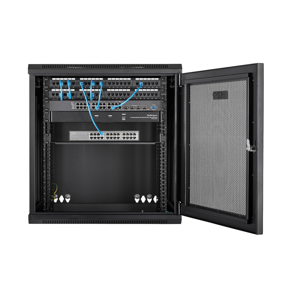 12U Wall Mount Rack Cabinet with Hinge