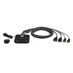 Aten, 2-Port USB FHD HDMI Cable KVM Switch