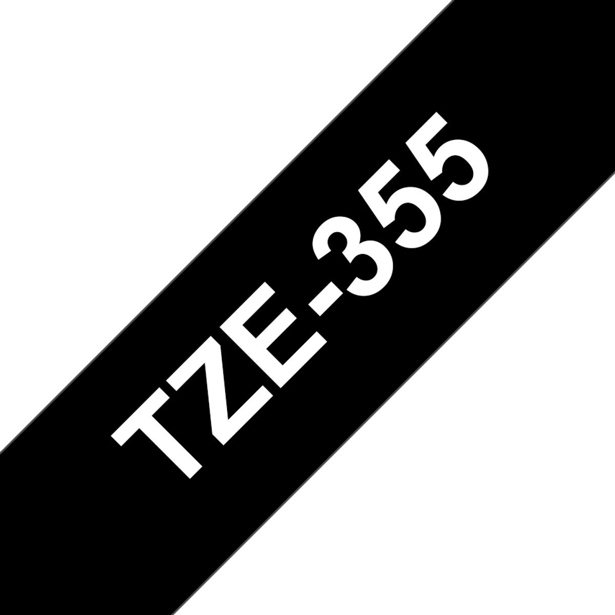 TZE355 24mm White On Black Label Tape