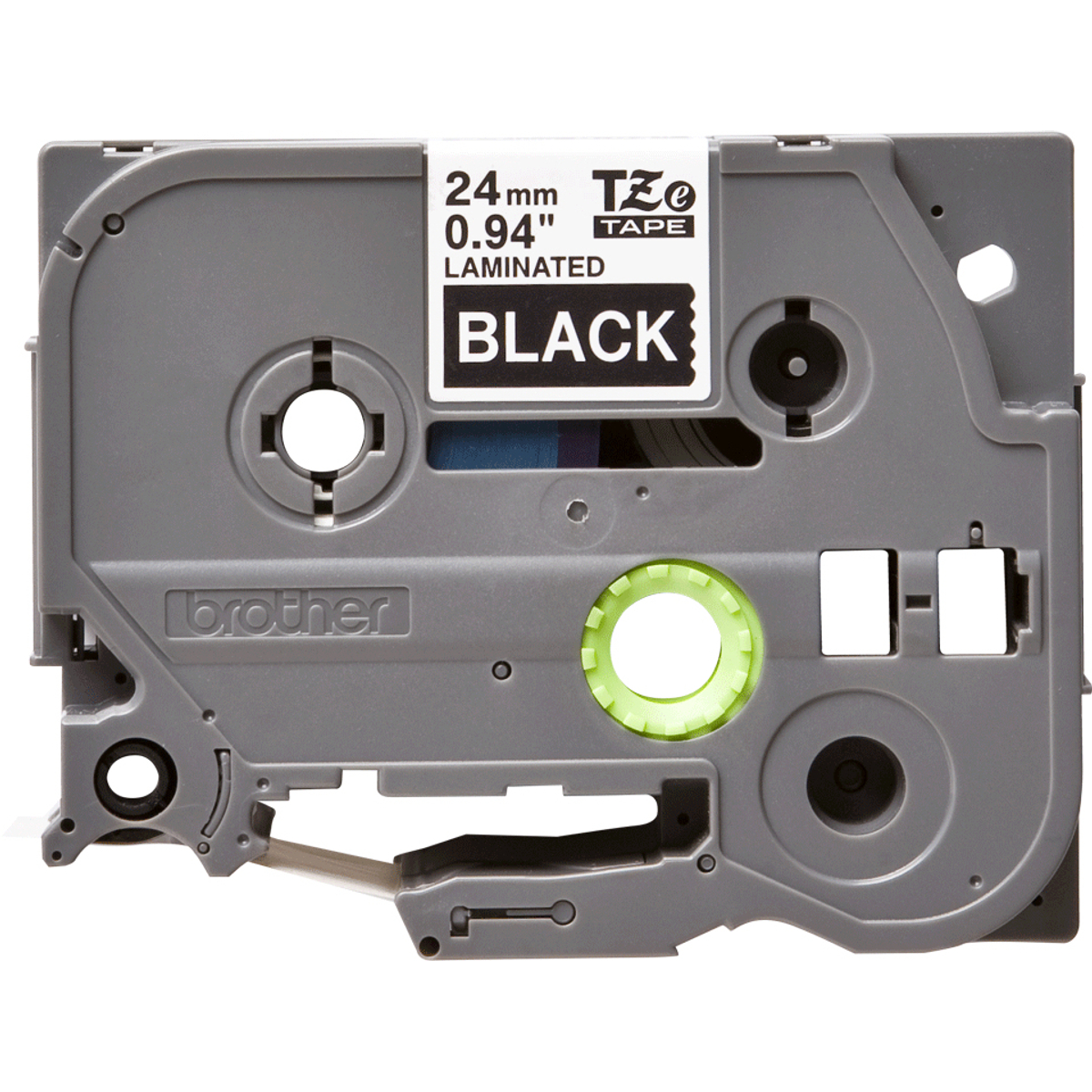 TZE355 24mm White On Black Label Tape