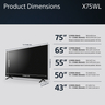 43 X75WL 4K UHD HDR Smart Bravia TV