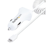 Lightning Car Charger w/ Cable 2 Ports