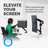 Platinum Dual Stacking Monitor Arm Black