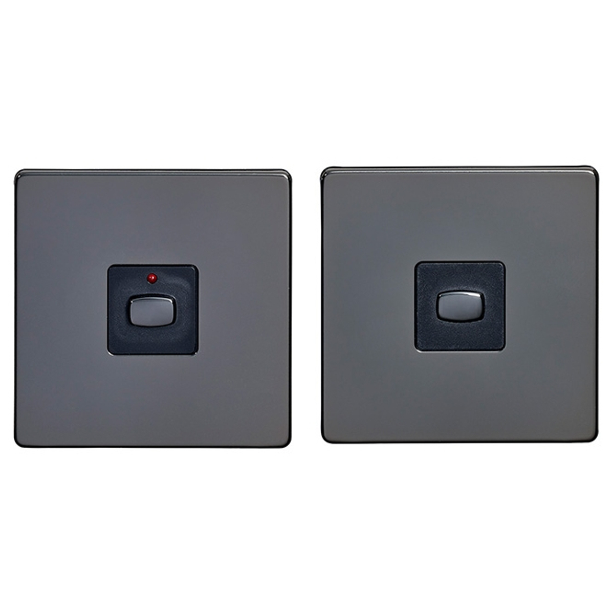 MiHome Blk Nckl 1 Gang Light Switch 2way