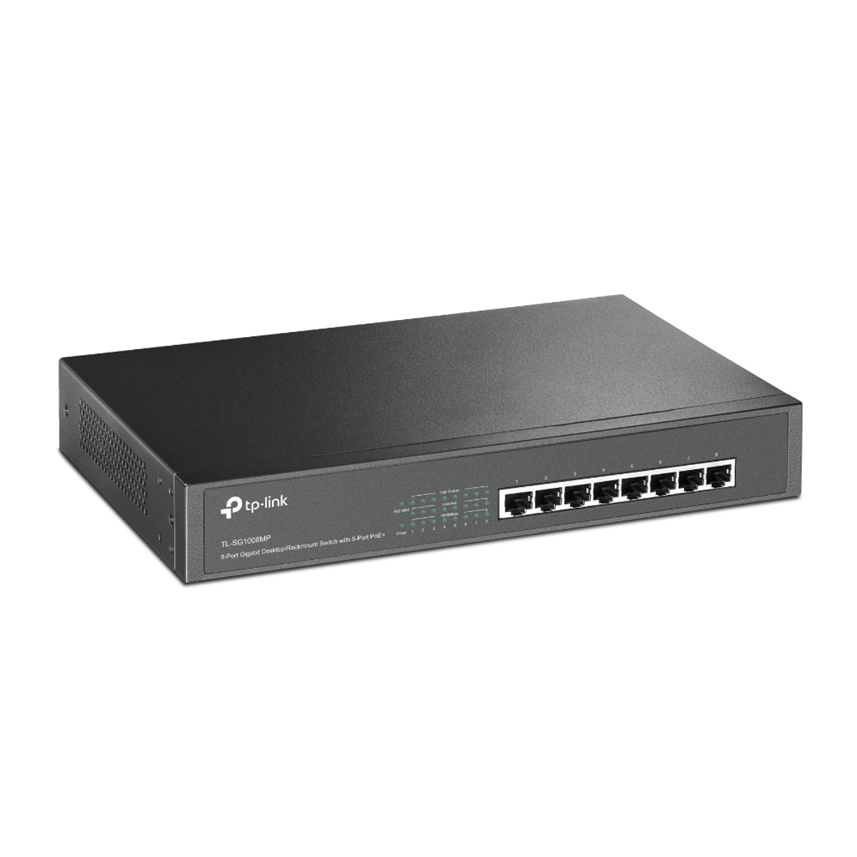 8-Port Gig Dtop/ Rmount With 8-Port PoE+
