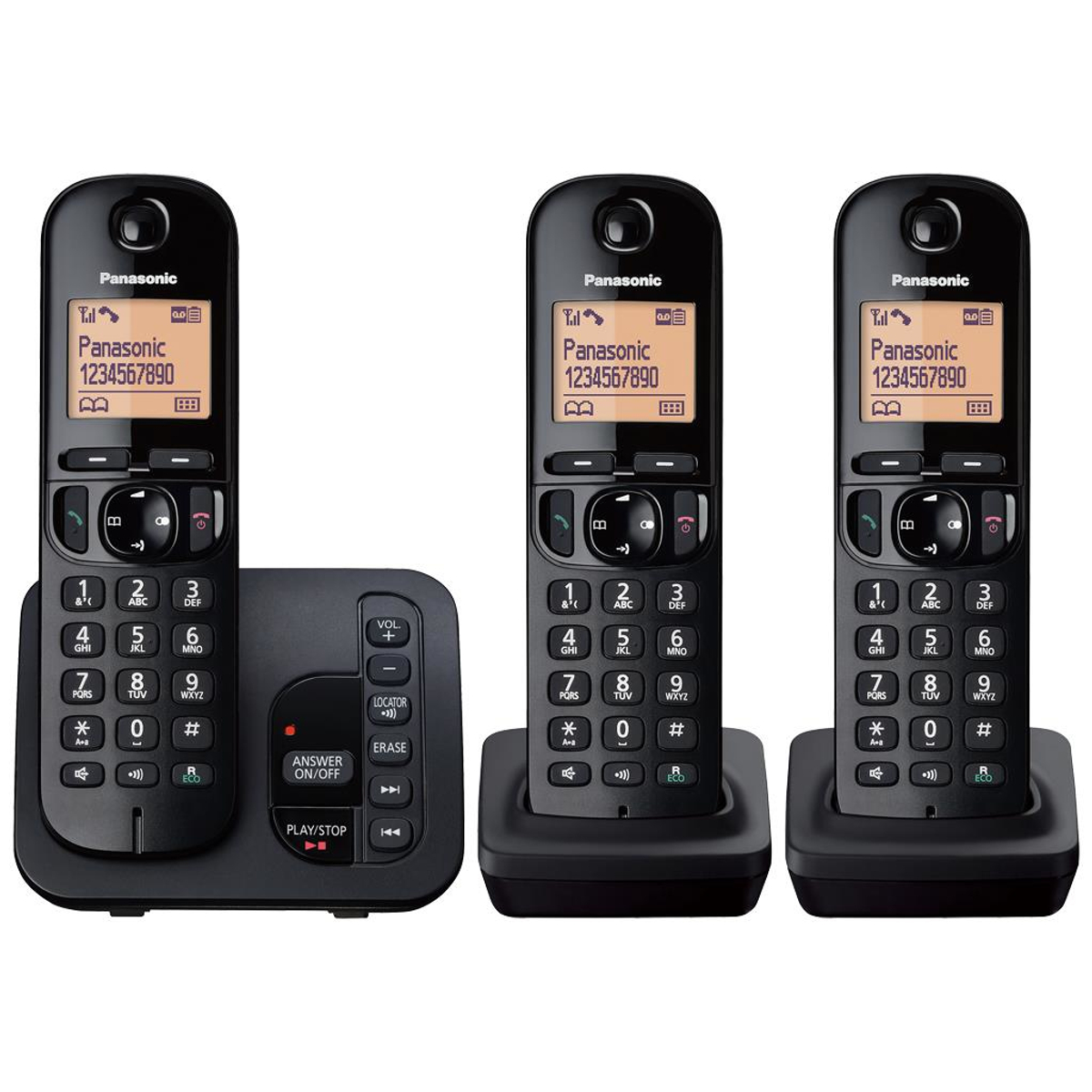 TGC223EB DECT Phone w/TAM CB TRIO BLK