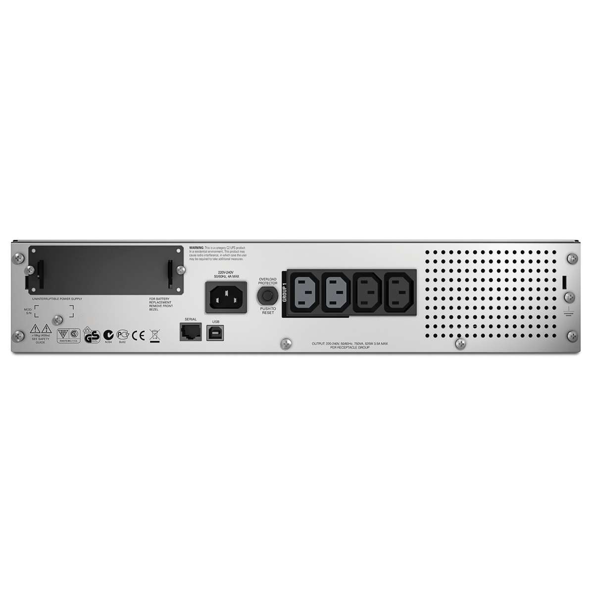 Smart-ups 750VA LCD RM 2U 230V