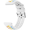 White Pointed Fluoroelastomer Strap 18mm