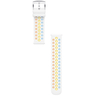 White Pointed Fluoroelastomer Strap 18mm