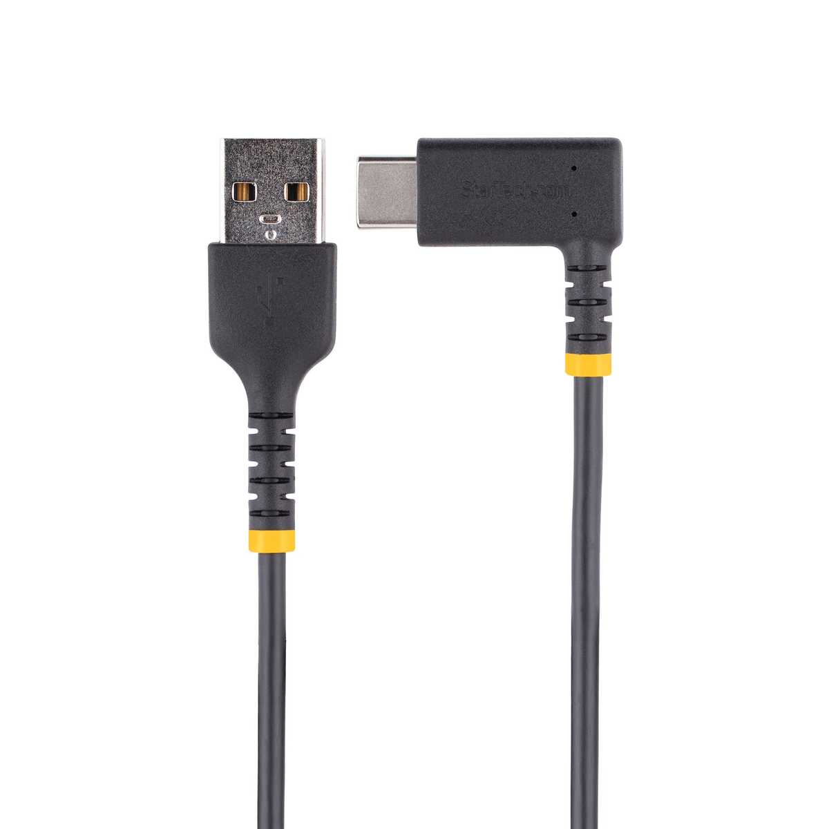 1ft USB A To C Charging Cable Angled