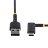 3ft USB A To C Charging Cable Angled