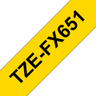 TZEFX651 24mm Black On Yellow Label Tape