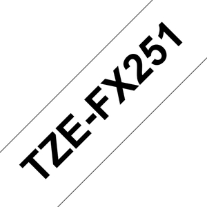 Brother, TZEFX251 24mm Flexi Blk On Wt Label Tape