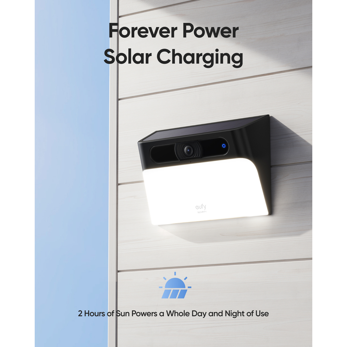 Solar Wall Light Cam S120 - Black