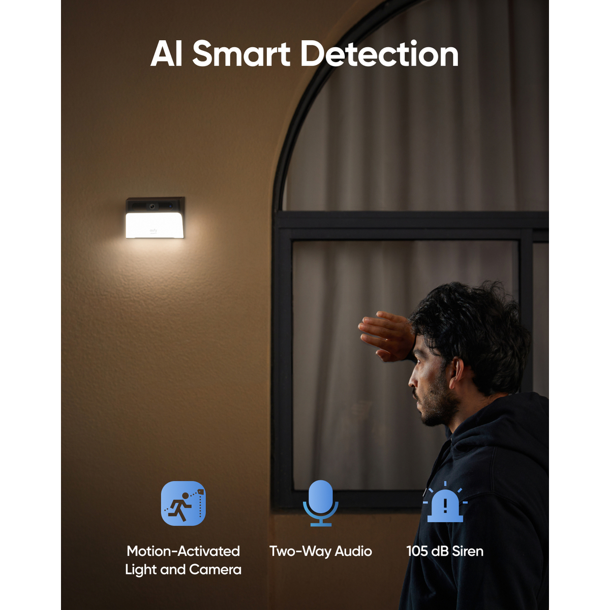 Solar Wall Light Cam S120 - Black