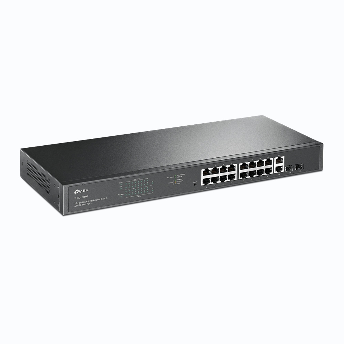 18-Port Gigabit Rack Switch With 16 PoE+