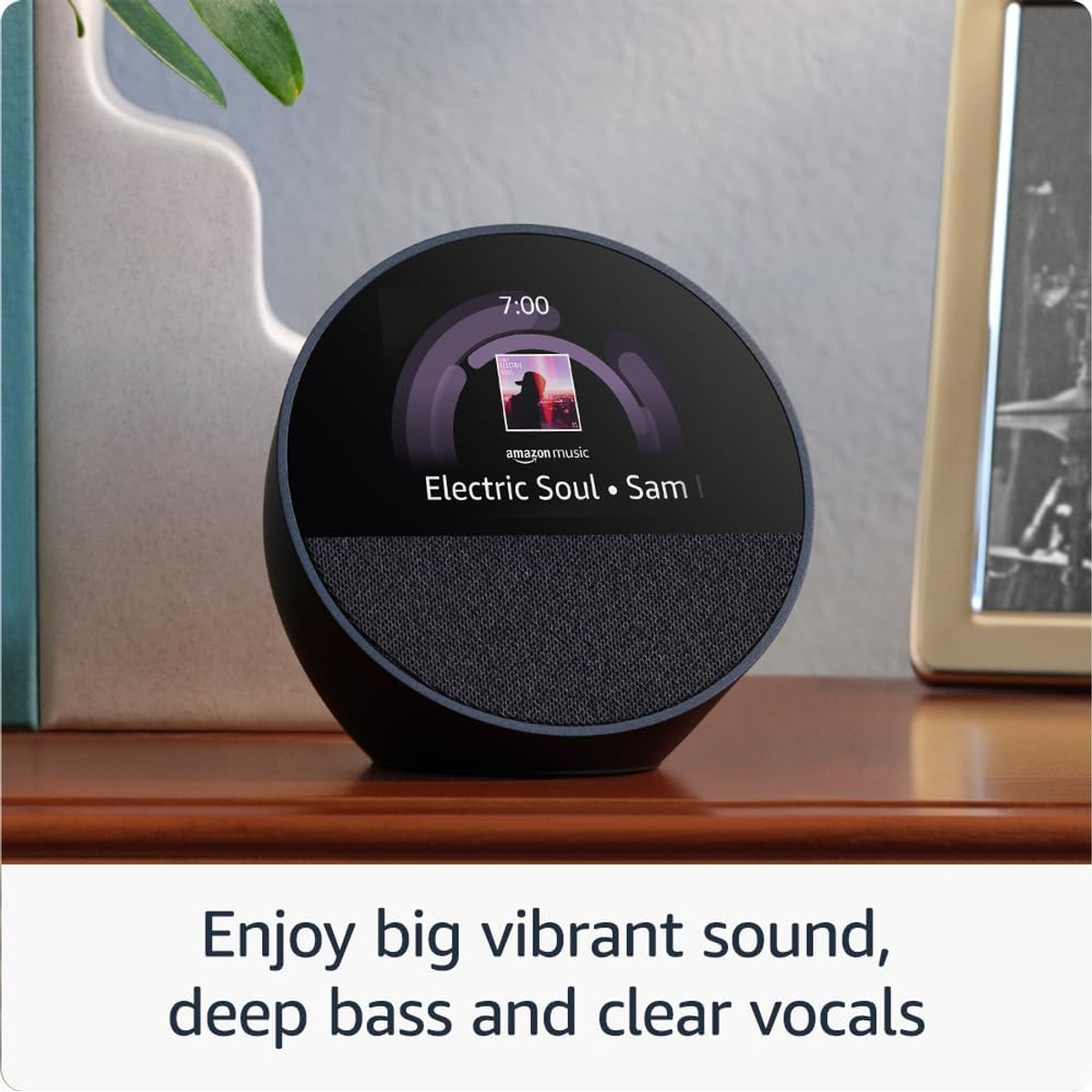 Echo Spot Alarm clock with Alexa Black