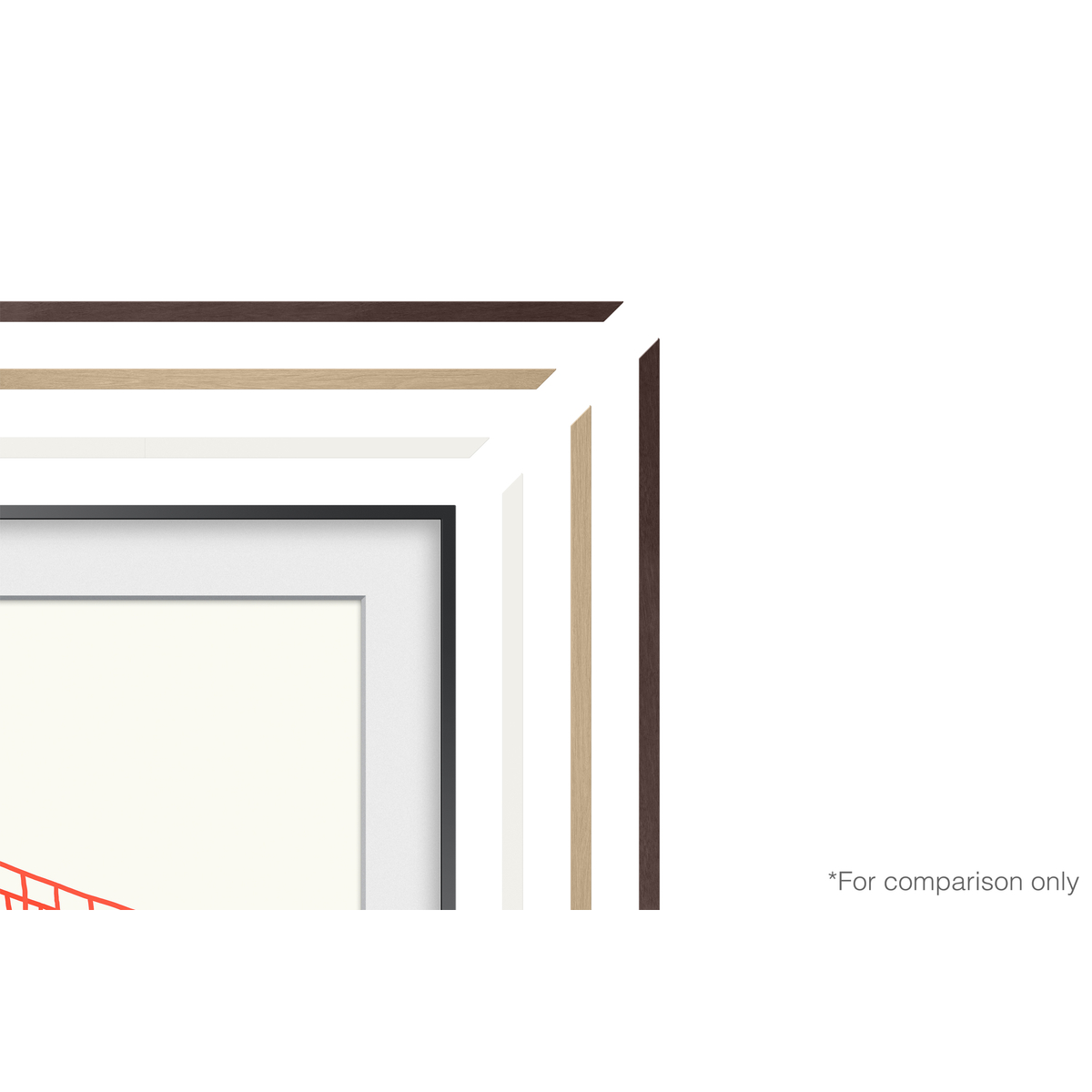 Brown Bezel for Samsung The Frame TV 55