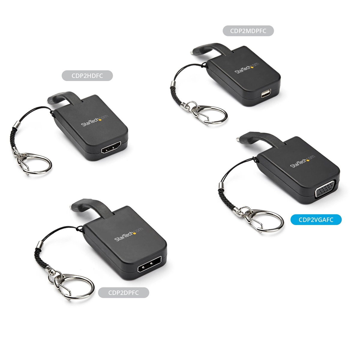 Keychain Adapter - USB C to VGA - 1080p
