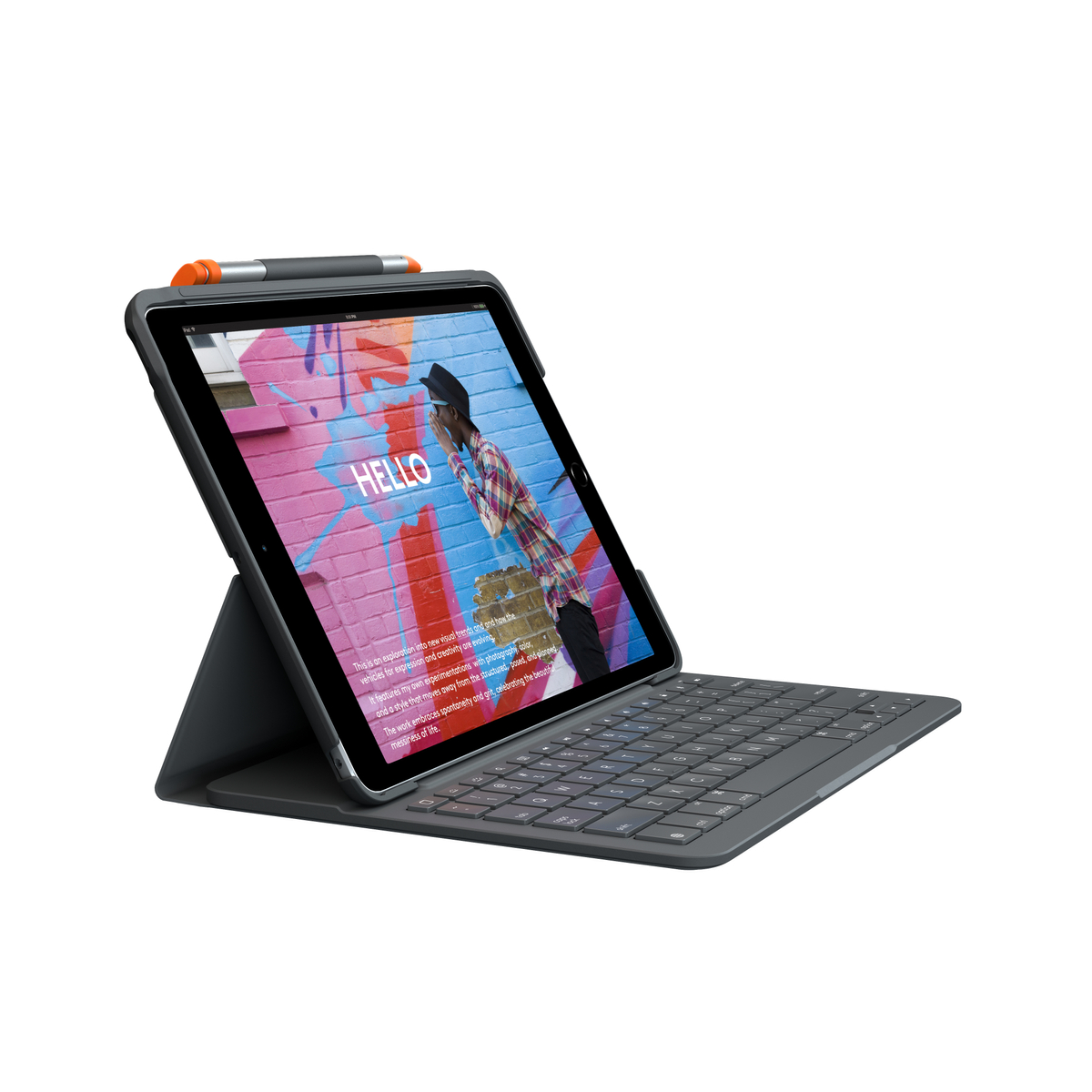 Slim Folio iPad 7th & 8th gen - GRAPHITE