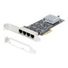 4-Port NBASE-T 2.5Gbps PCIe Network Card