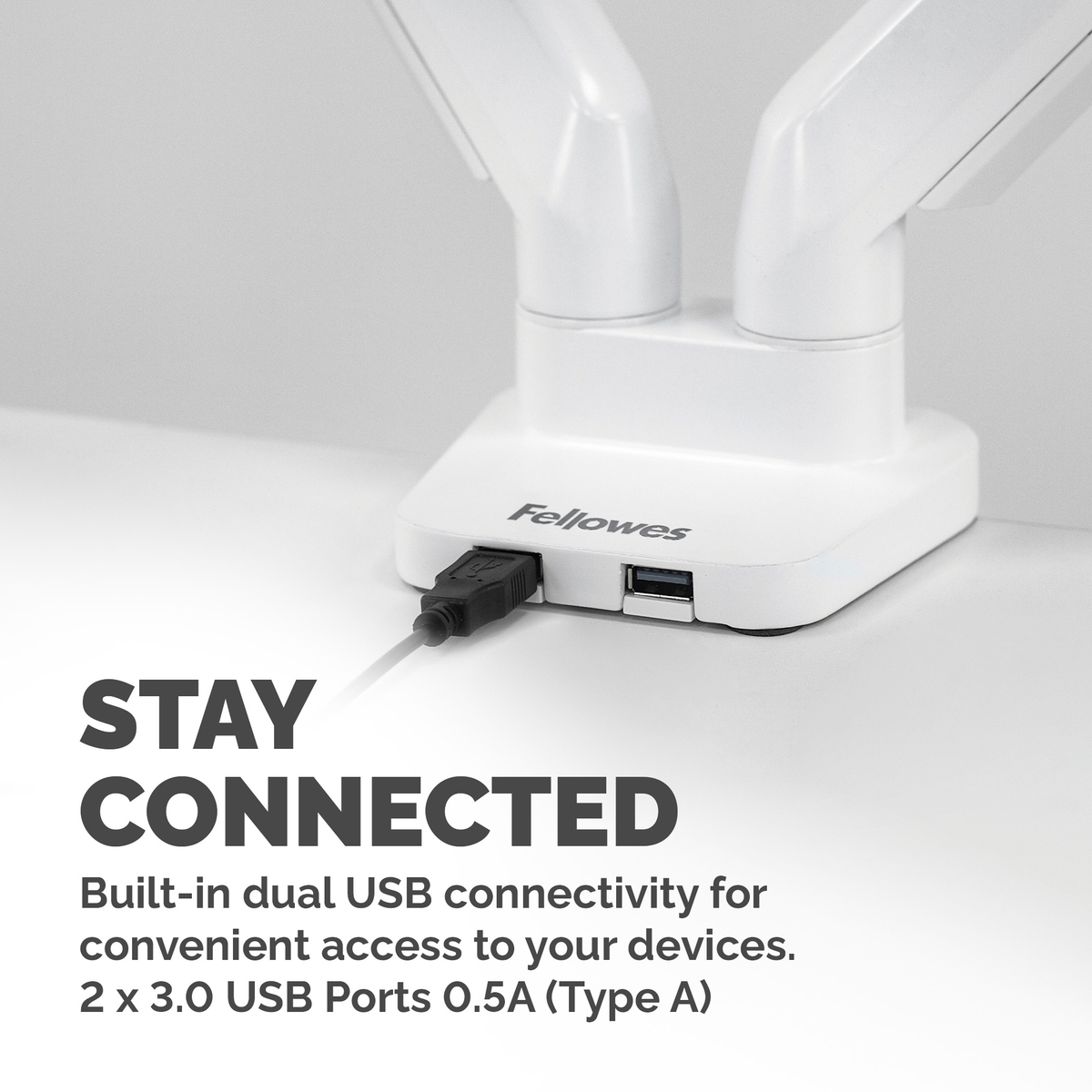 Platinum Series Dual Monitor Arm White