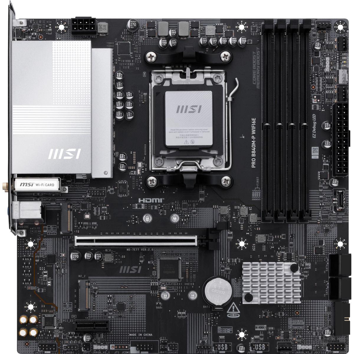 MB AMD AM5 B840M-P PRO WIFI6E D5 MATX