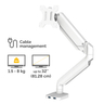 Platinum Series Single Monitor Arm White