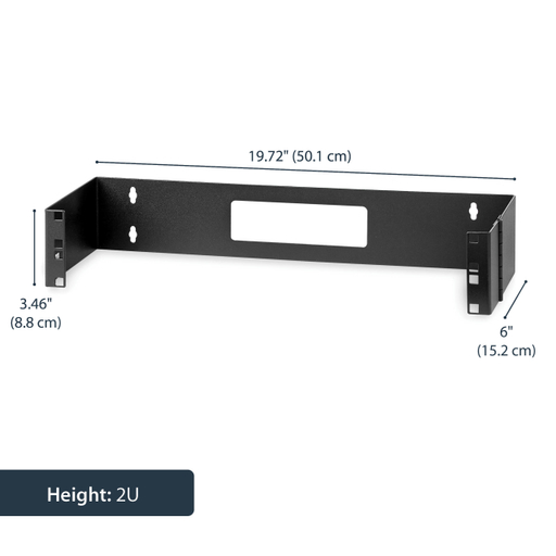 2U 19in Hinged Wall Mount Bracket