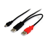 6 ft USB Y Cable for External Hard Drive