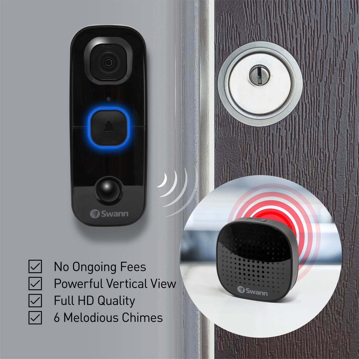 EUK - 1080p Video Doorbell & Chime Kit