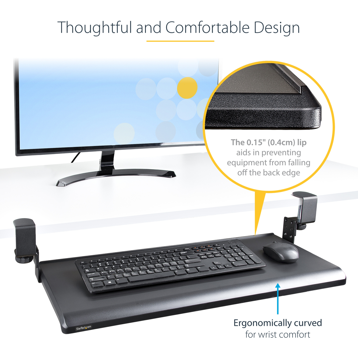 Under-Desk Keyboard Tray Adjustable