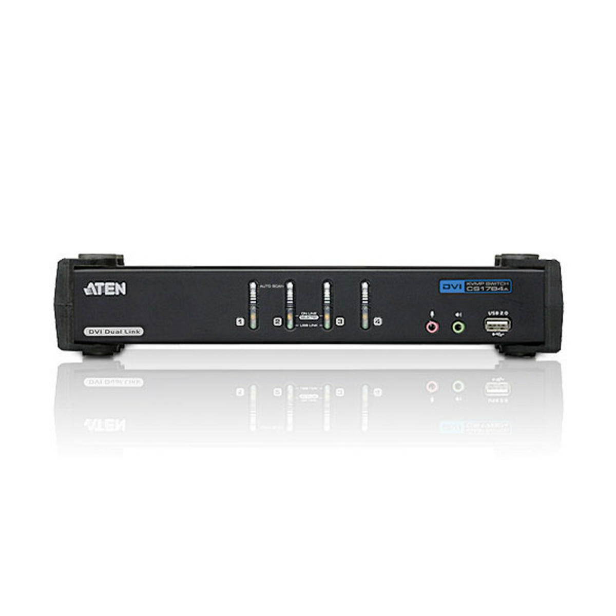 4xDual-Link DVI/USB 2.0 KVMP Switch +Aud