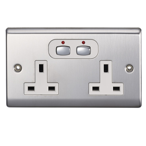 Energenie, MiHome Smart 6MM 2 Power Socket - Steel