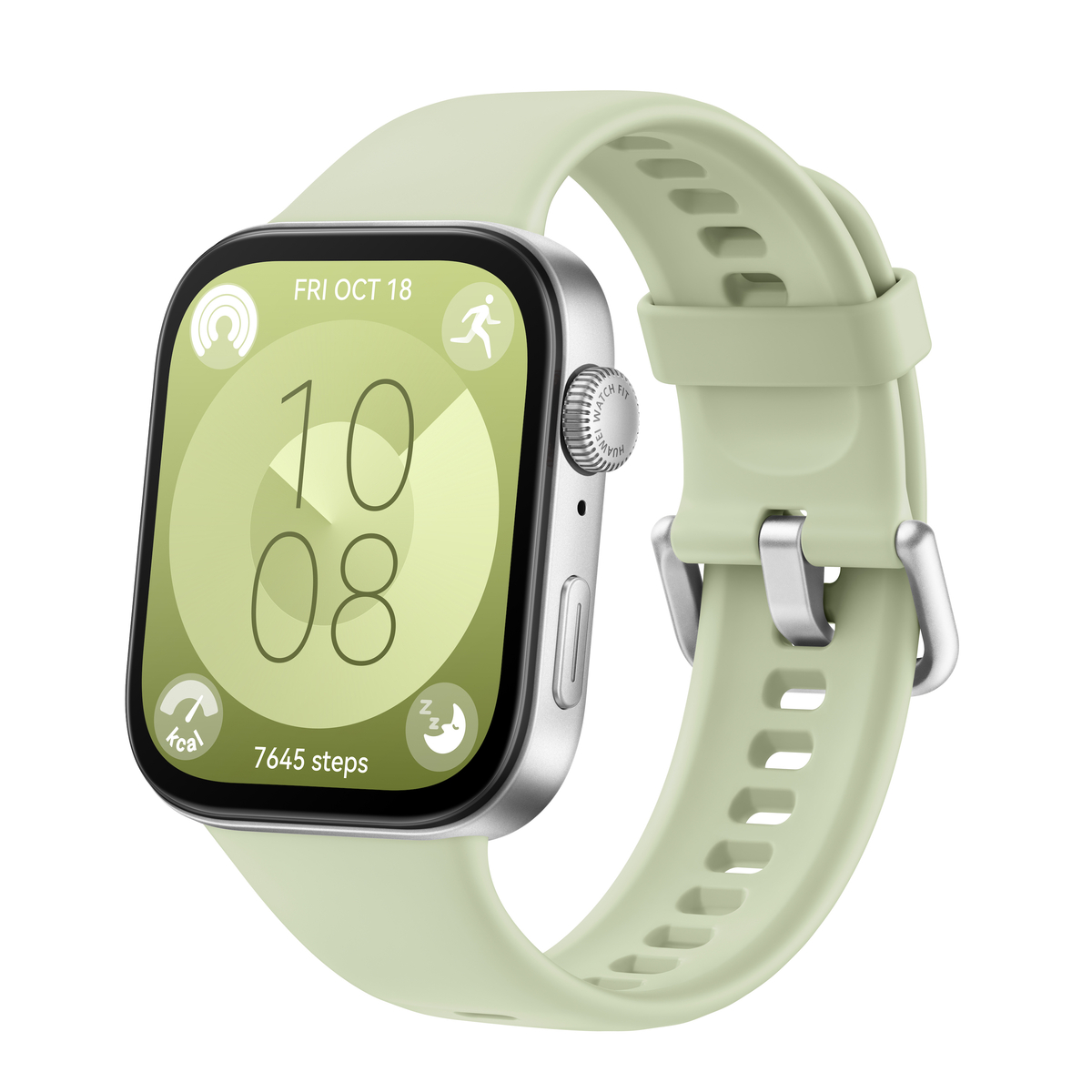 Fit 3 - Silver Body+Green Strap