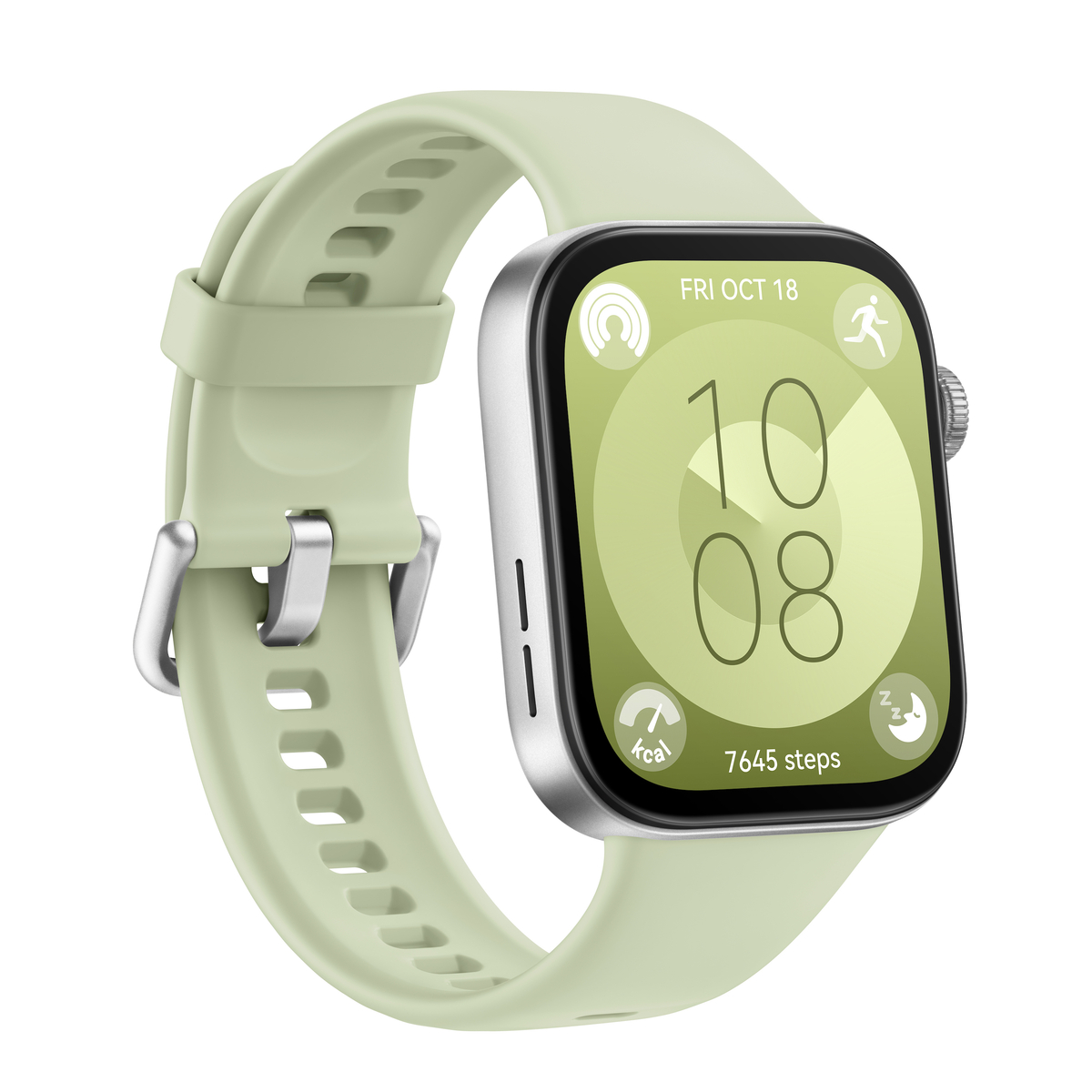 Fit 3 - Silver Body+Green Strap