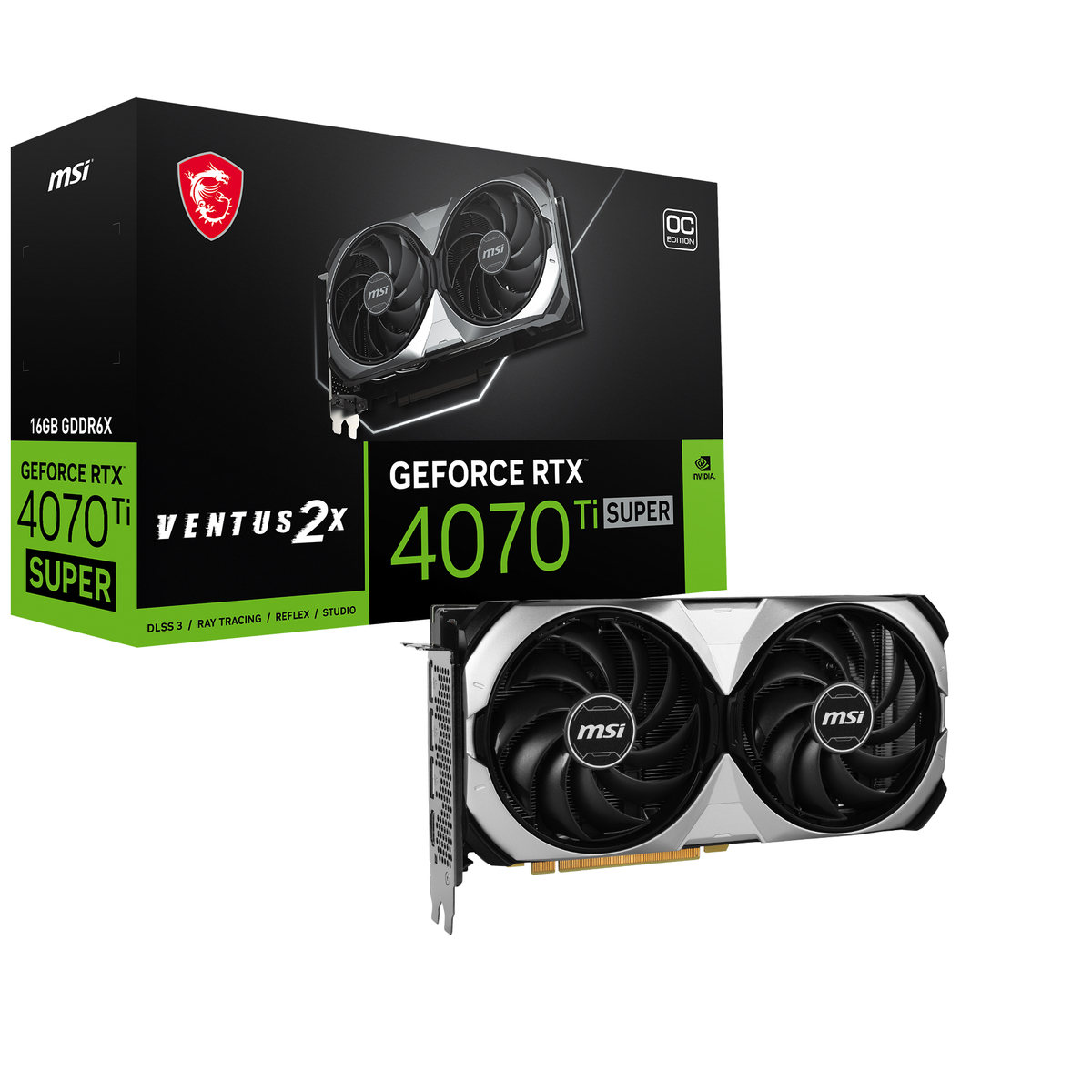 GPU NV 4070Ti Super Ventus 2X OC16G Fan