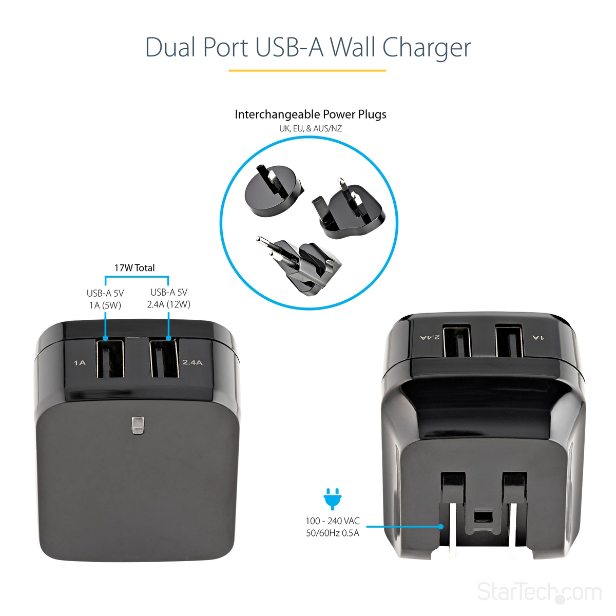 Dual Port USB Wall Charger