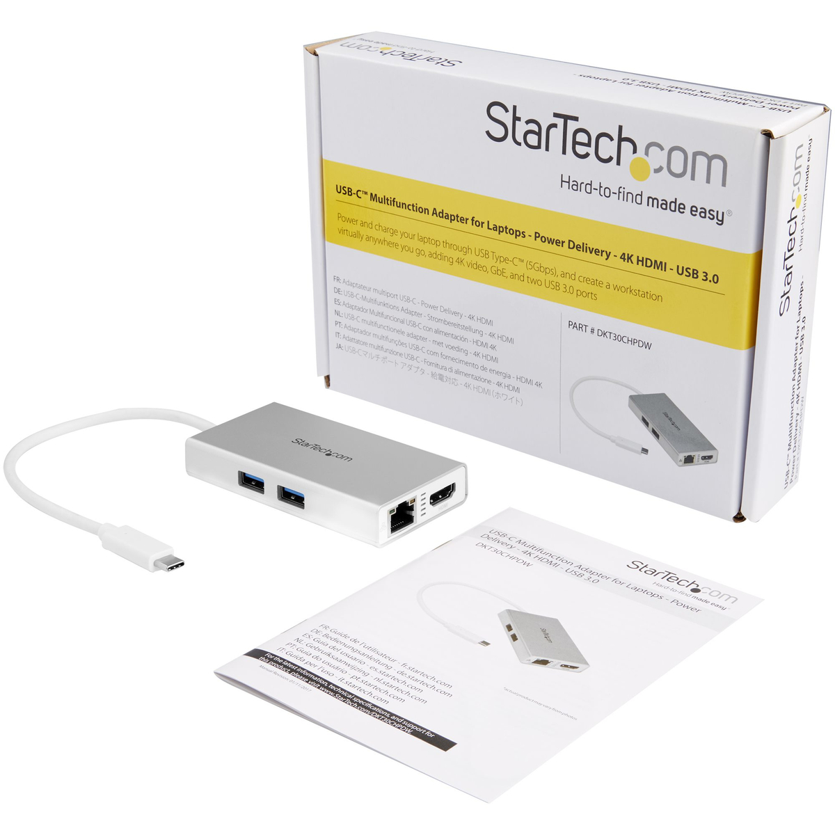 USB C Multiport Adapter - PD - Silver