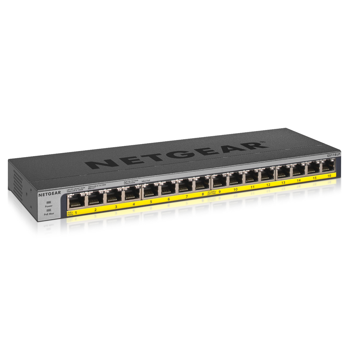 16PT POE/POE+GIGABIT UNMANAGED SWCH