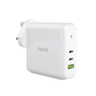 100w GAN USB-C X 2 USB-A UK Plug - White