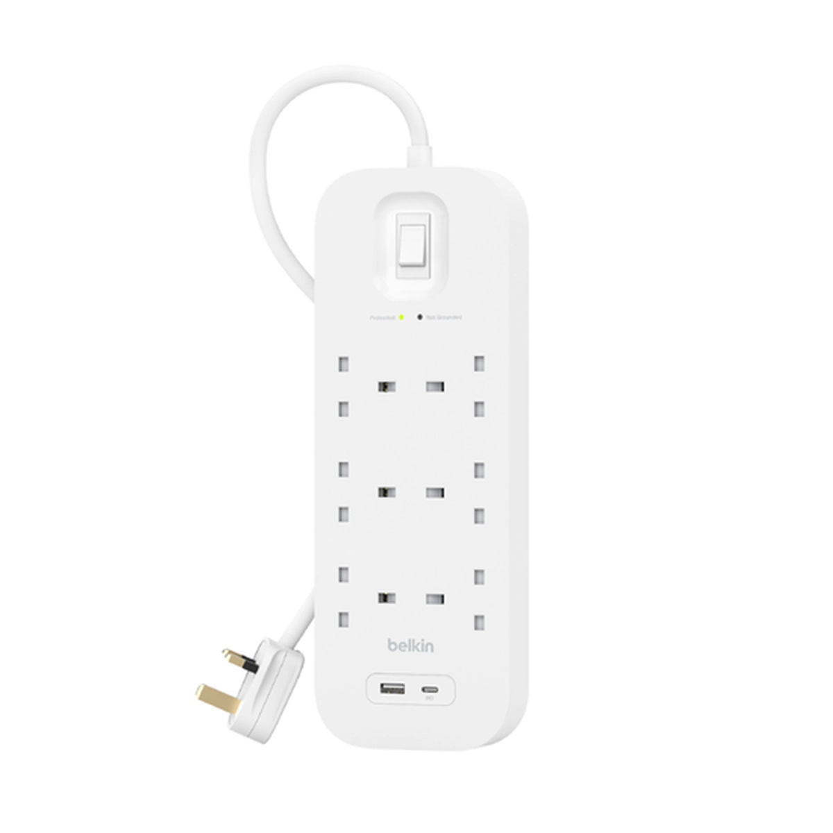 Surge Protection with USB C 6 Outlet