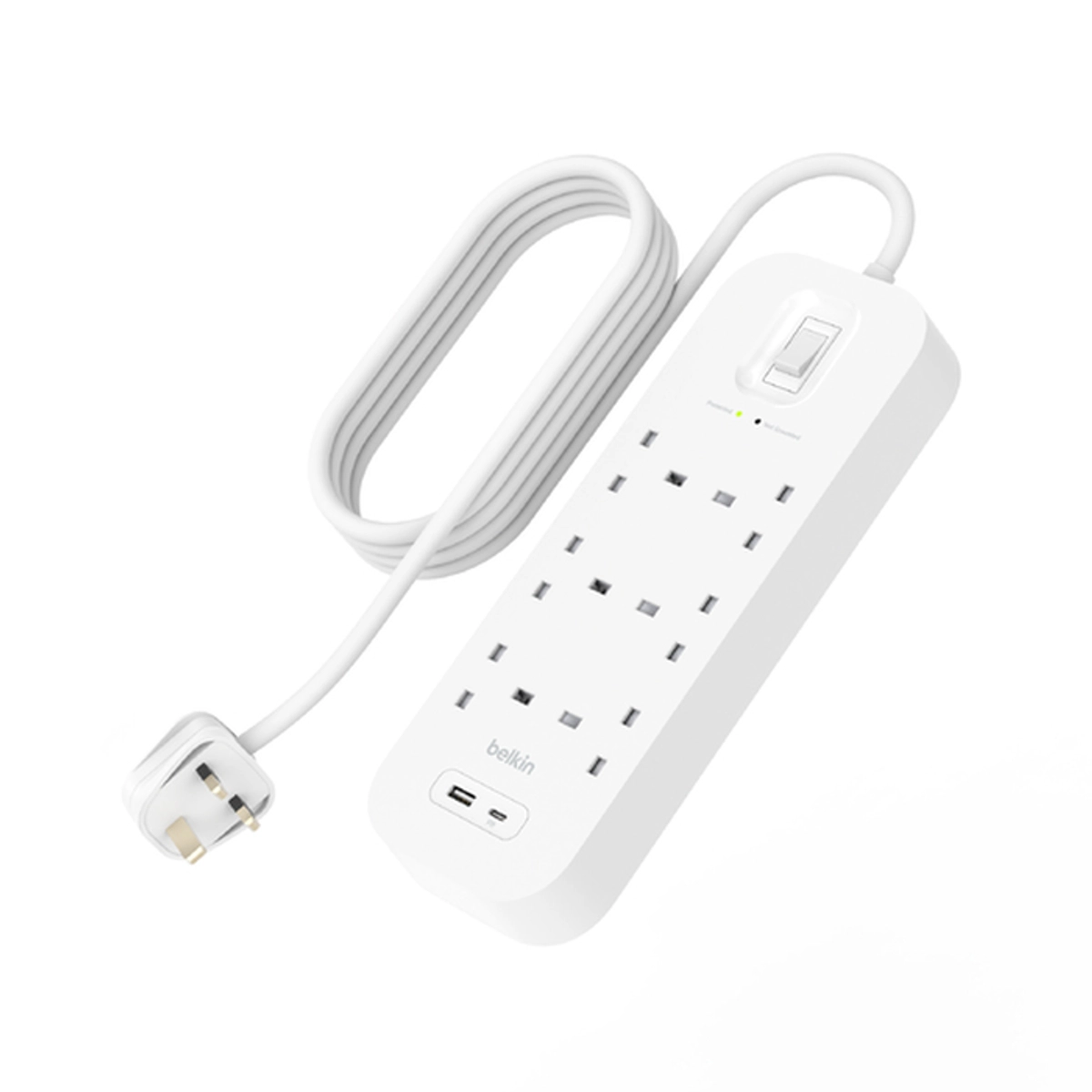 Surge Protection with USB C 6 Outlet