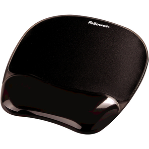 Fellowes, Crystal Gel Mousepad Wrist Support Blk