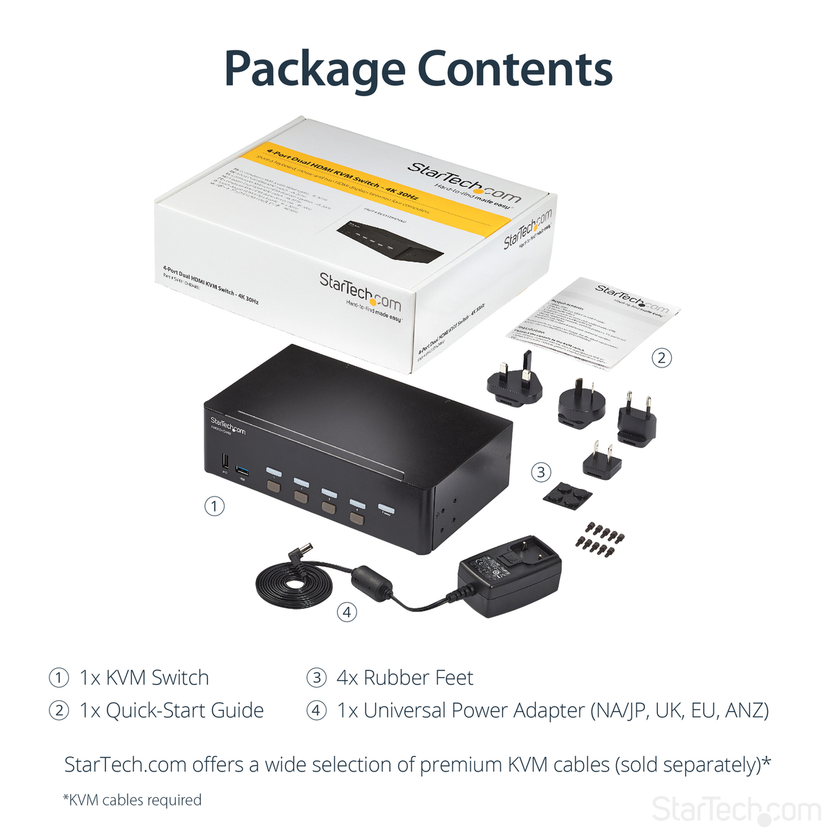 KVM Switch - Dual Display 4K 30Hz