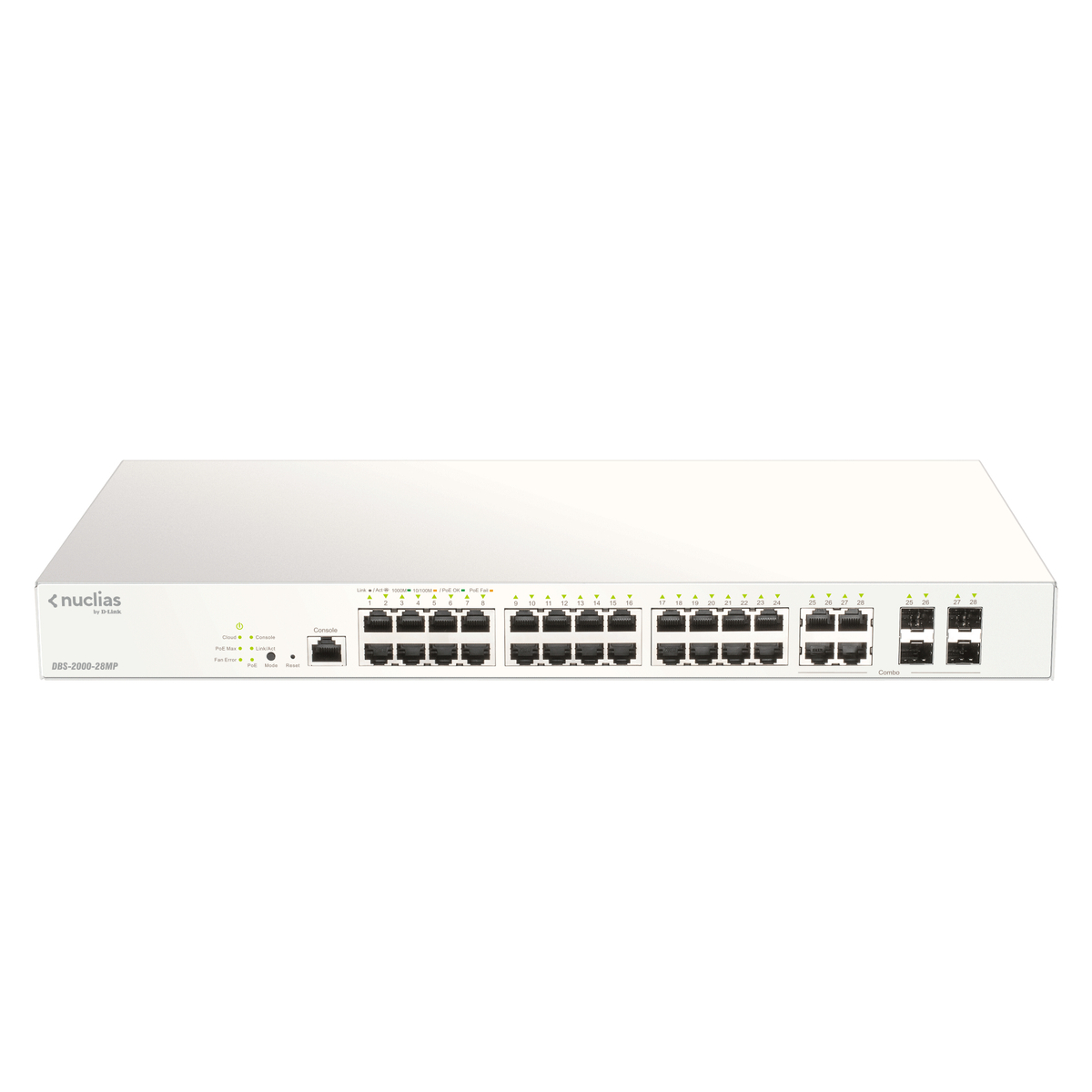 28-Port 1G PoE+ Nuclias Smart MSwitch