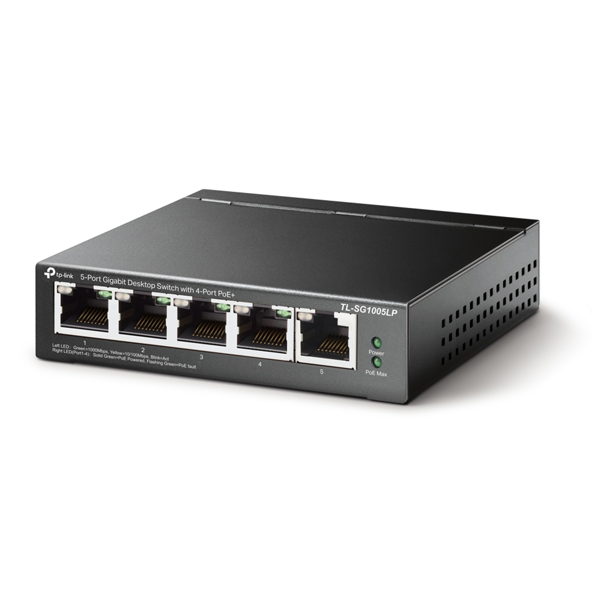 5-Port Gigabit Switch With 4-Port PoE+