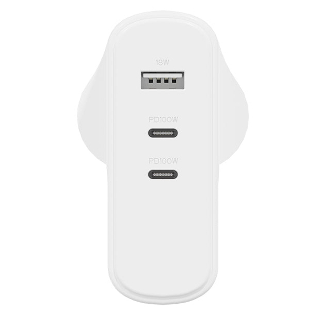 PowerMaxx100W Multi GaN WallCharger Whte