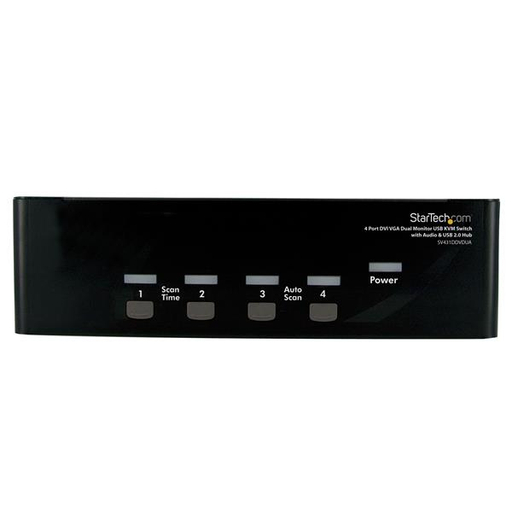 4 Port DVI VGA Dual Monitor KVM Switch